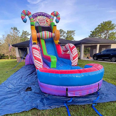 Château gonflable pour enfants certifié CE/EN71/EN14960 avec zone de glissement et de saut