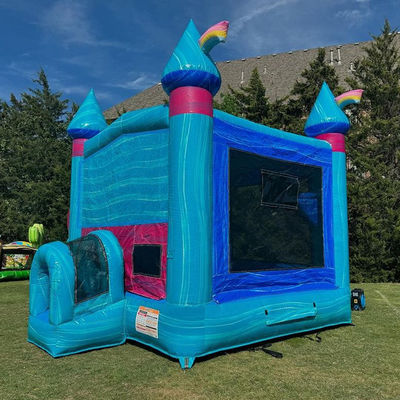 Château gonflable pour enfants certifié CE/EN71/EN14960 avec zone de glissement et de saut