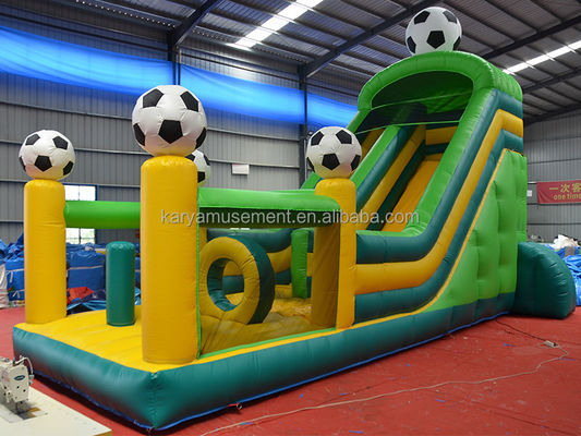 Combo de grand toboggan gonflable en PVC de 29 pieds avec thème de football et certificat CE/EN71/EN14960