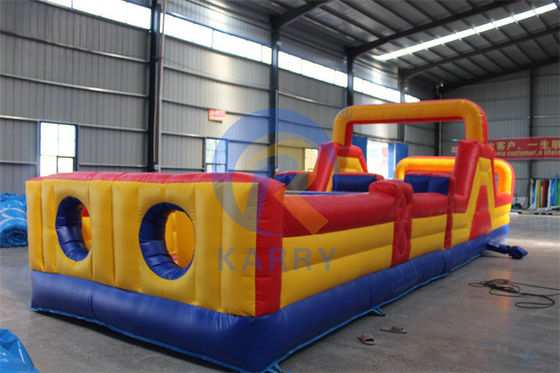 Jeu d'obstacle gonflable jaune de 39 pieds pour adultes