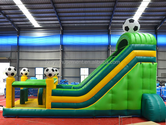 Combo de grand toboggan gonflable en PVC de 29 pieds avec thème de football et certificat CE/EN71/EN14960