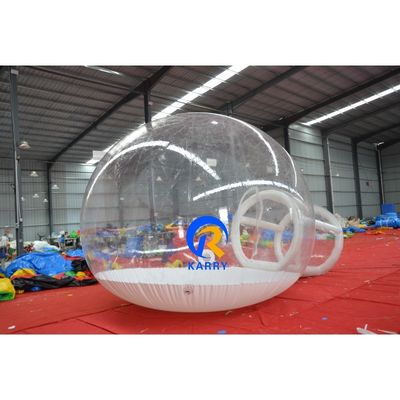Tente à bulles gonflable blanche pour le mariage de Noël avec neige soufflante et matériau PVC