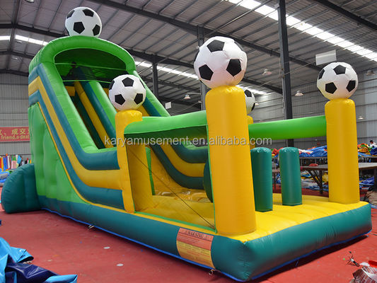 Combo de grand toboggan gonflable en PVC de 29 pieds avec thème de football et certificat CE/EN71/EN14960