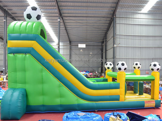 Combo de grand toboggan gonflable en PVC de 29 pieds avec thème de football et certificat CE/EN71/EN14960