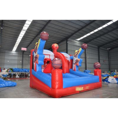 Terrain de jeux en plein air Jeu de fête gonflable Personnalisé Basketball Tir Trampoline