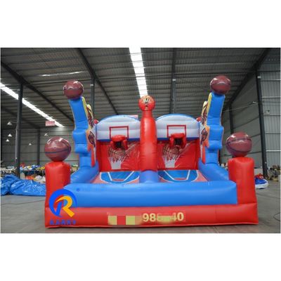Terrain de jeux en plein air Jeu de fête gonflable Personnalisé Basketball Tir Trampoline