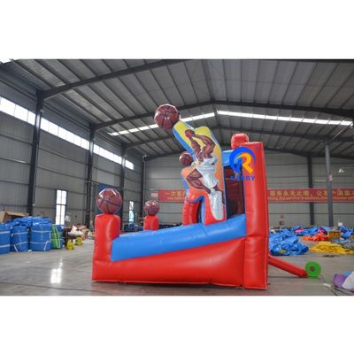 Terrain de jeux en plein air Jeu de fête gonflable Personnalisé Basketball Tir Trampoline