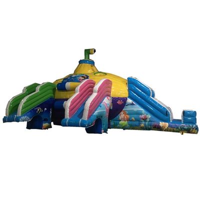 Couleur personnalisée Château dôme parc aquatique gonflable sous-marin eau mobile parc terrestre