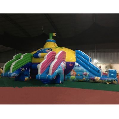 Couleur personnalisée Château dôme parc aquatique gonflable sous-marin eau mobile parc terrestre