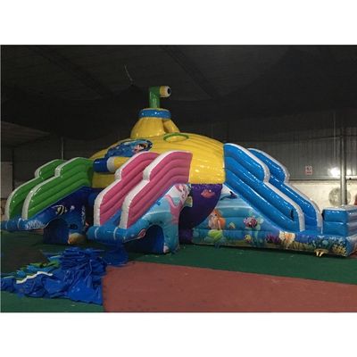 Couleur personnalisée Château dôme parc aquatique gonflable sous-marin eau mobile parc terrestre