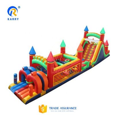 CE/EN71/EN14960 Parcours d'obstacle gonflable homologué pour la bâche en PVC de 0,55 mm