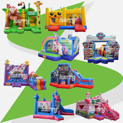 Fête des enfants Boucher gonflable Château Slide Combo Château gonflable Couleur personnalisée