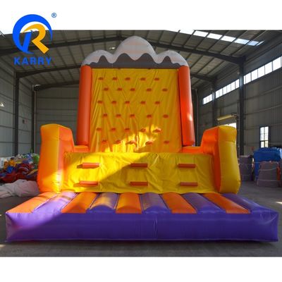 14 ans sur mesure couleur gonflable mur d'escalade pour le jeu de sport sur mesure
