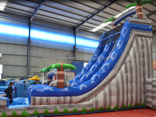 Impression numérique de qualité commerciale PVC bâche gonflable toboggan à eau avec piscine pour enfants