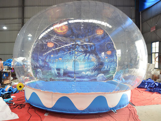 Tente de boule de neige portable pour Halloween, maison gonflable transparente, ballon pour enfants