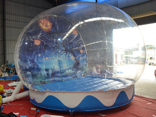 Tente de boule de neige portable pour Halloween, maison gonflable transparente, ballon pour enfants