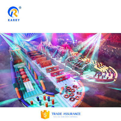 Cours d'obstacles de percée gonflable certifié CE pour événementsKR-OBS-904-2