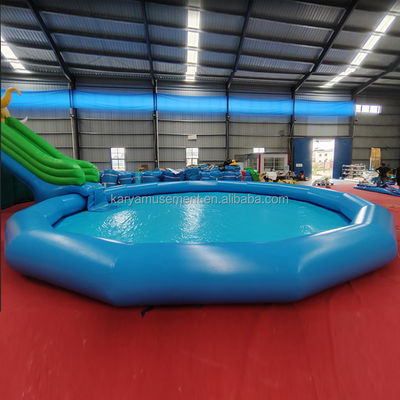 Couleur personnalisée PVC éléphant thème gonflable parc aquatique combo toboggan pour le terrain de jeu