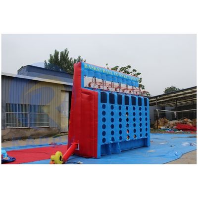 Basketball jeu de tir gonflable Basketball Connect 4 dans une rangée gonflable avec souffleur