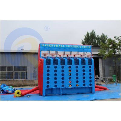 Basketball jeu de tir gonflable Basketball Connect 4 dans une rangée gonflable avec souffleur