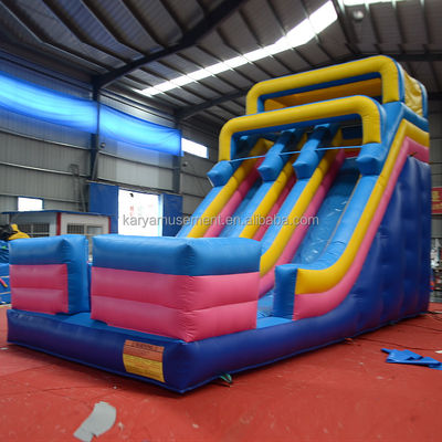 Impression numérique de qualité commerciale PVC Aqua Park toboggan à 2 voies pour adultes et enfants