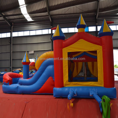 Kit de réparation inclus Château gonflable Grand toboggan à eau sèche et humide pour parc d'attractions