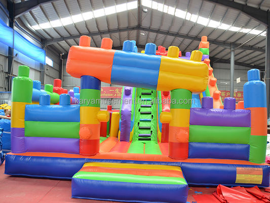 Colorier des enfants glisse gonflables Blocs de construction combinaison rebond glisse pour les adultes