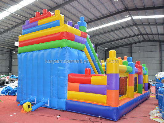 Colorier des enfants glisse gonflables Blocs de construction combinaison rebond glisse pour les adultes