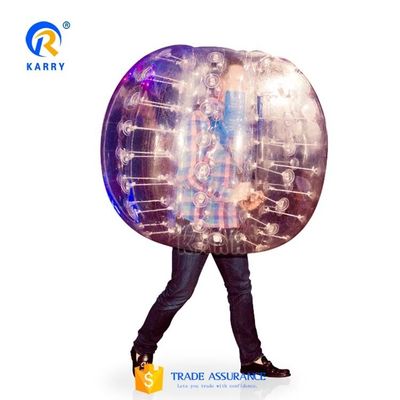 Ballon de football en PVC de taille humaine au parc d'attractions avec accessoires de réparation de souffleur CE