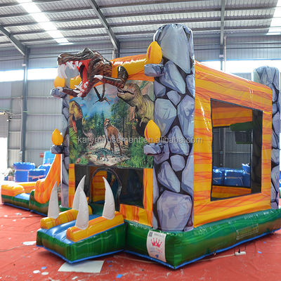 Caractéristiques PORTABLE gonflable Jungle Dino Bouncer House avec diapositive et unisexe