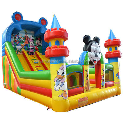 Commercial 29ft sautant Mickey Park gonflable bouncer glisser pour les affaires de location de fête