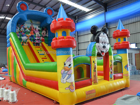 Commercial 29ft sautant Mickey Park gonflable bouncer glisser pour les affaires de location de fête