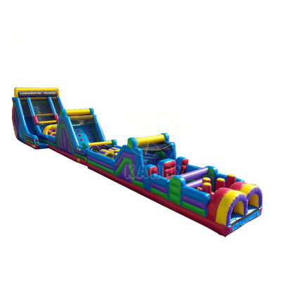 Cours de saut sur obstacle gonflable en PVC avec diapositive KR-OBS-904-2
