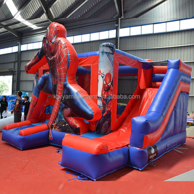 Entretien intérieur et extérieur Spiderman Thème Château gonflable avec diapositive