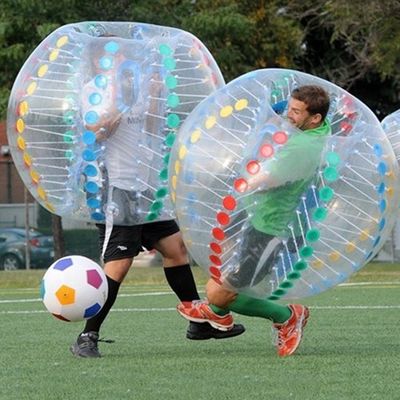 CE 220v ou 110v Jouet gonflable PVC/TPU 1,5 m de diamètre Boule de pare-chocs transparente pour enfants