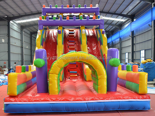 Bloc de construction gonflable de 2 voies de 19 pieds de large pour enfants
