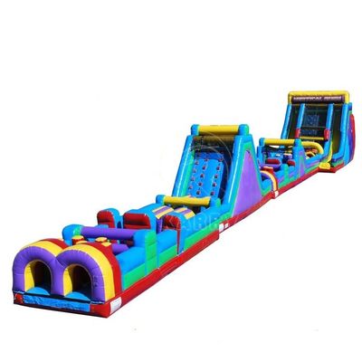 Cours d'obstacles gonflables en PVC maison de rebond avec mur d'escalade