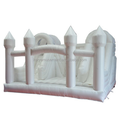 Glissière intérieure Petit enfant Maison à rebond blanc pour la fête de mariage Combinaison de château gonflable