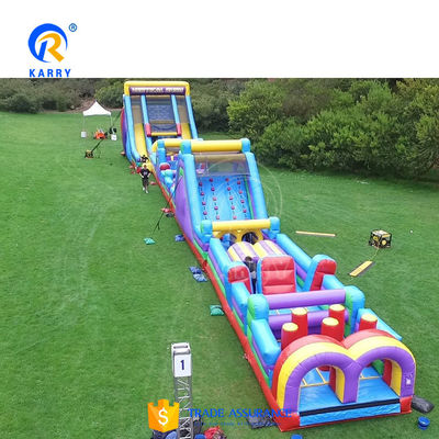 Cours d'obstacles gonflables en PVC maison de rebond avec mur d'escalade