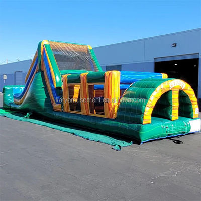 Cours d'obstacles gonflables en PVC maison de rebond avec mur d'escalade