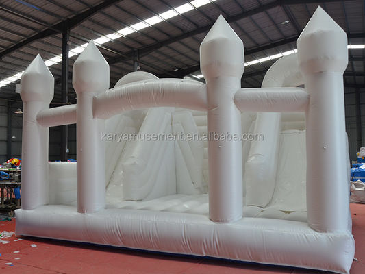 Glissière intérieure Petit enfant Maison à rebond blanc pour la fête de mariage Combinaison de château gonflable