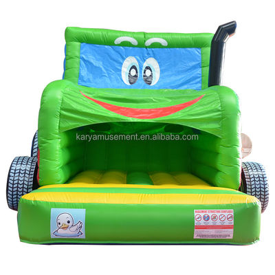 Les enfants à l' intérieur à l' extérieur Bungee Trampoline gonflable Bouncy Castle Jumper Tracteur vert