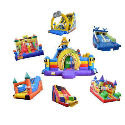 Inflatable intérieur ou extérieur petite diapositive de dessin animé pour enfants avec couleur personnalisée et logo