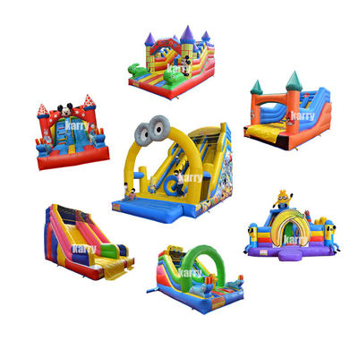 Inflatable intérieur ou extérieur petite diapositive de dessin animé pour enfants avec couleur personnalisée et logo