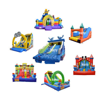 Inflatable intérieur ou extérieur petite diapositive de dessin animé pour enfants avec couleur personnalisée et logo