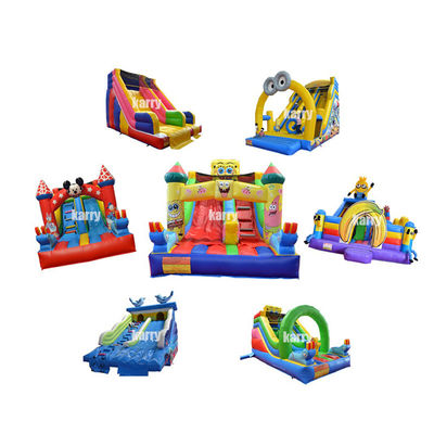 Inflatable intérieur ou extérieur petite diapositive de dessin animé pour enfants avec couleur personnalisée et logo