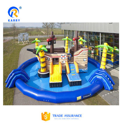 Piscine gonflable de couleur personnalisée pour bateau pirate parc aquatique gonflable