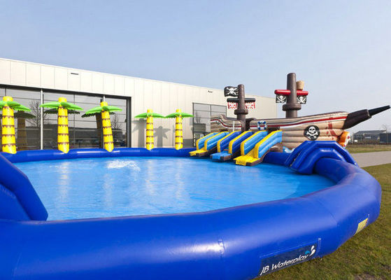 Piscine gonflable de couleur personnalisée pour bateau pirate parc aquatique gonflable