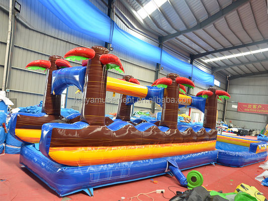Obstacle de piste gonflable intérieur avec impression numérique HD et protection de l'impression