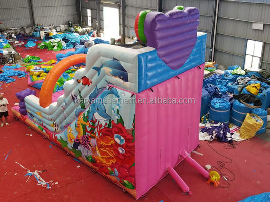 Kit de réparation de souffleur Sac de sac inclus 9x4.5m Glissière gonflable pour la fête des enfants